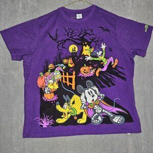 Disney Cruise line Embroidered Halloween Tee HOTHS MNSSHP Mickey Mouse XXL A2-27